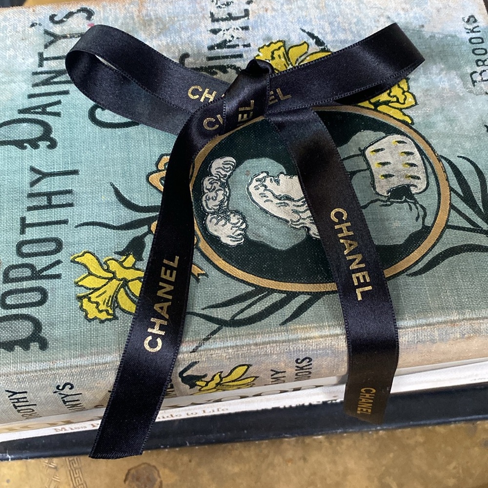 Chanel Ribbon Black and Gold 28"